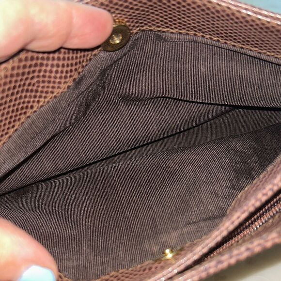 Vintage Ganson Brown leather Crossbody Bag New - Picture 10 of 11